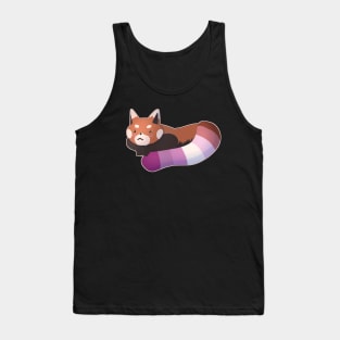 Lesbian Pride Red Panda Tank Top